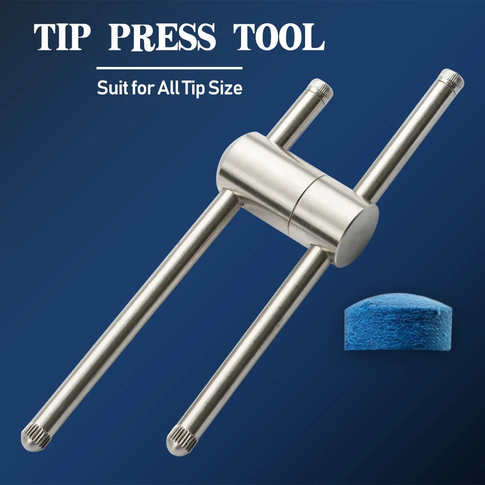 Billiard Pool Cue Tip Press Tool 14mm Pool Cue Steel Suppressor 11mm