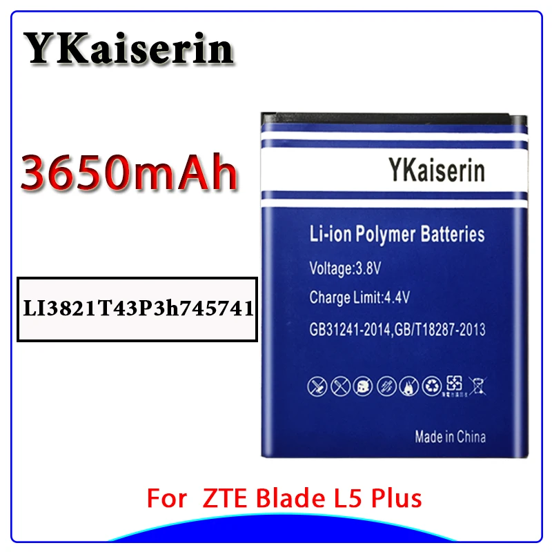 Аккумулятор мобильного телефона для zte Blade L5 L5 PLUS C370 аккумулятор 3650 мАч Li3821T43p3h745741 аккумулятор