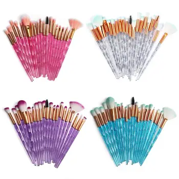 

20 Pcs Nylon Fiber Diamond Beauty Makeup Brush Eyebrow Eye Shadow Concealer Soft Brush Set Beauty Brush Makeup Brush Set