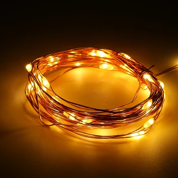 

9 color Garland String Lights 4M 40 LEDs Button Battery Operated LED Copper Wire String Fairy Lights With Milky White Battery Ca