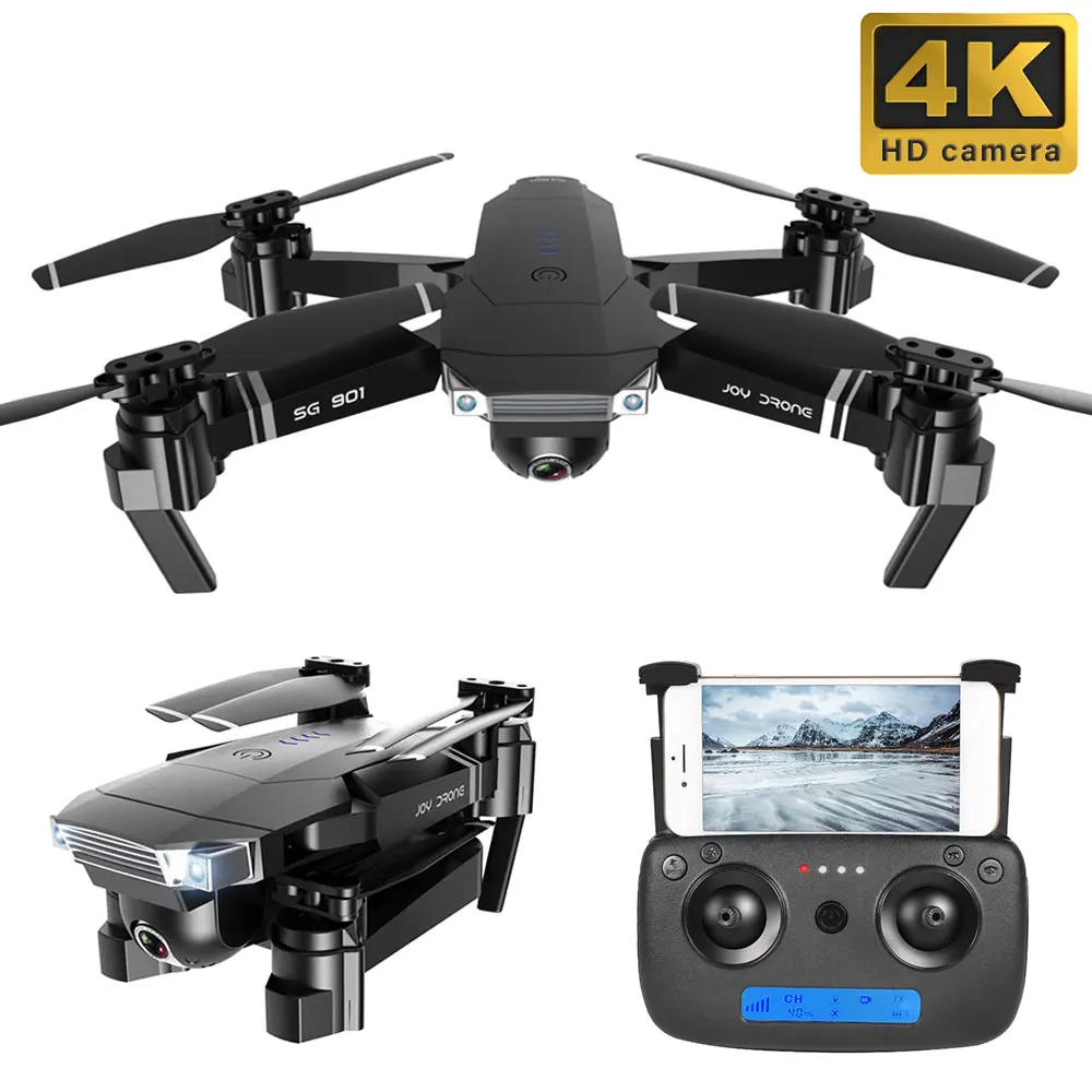 SG901 Дрон 4K двойная HD камера Wi Fi FPV оптический поток складной Квадрокоптер