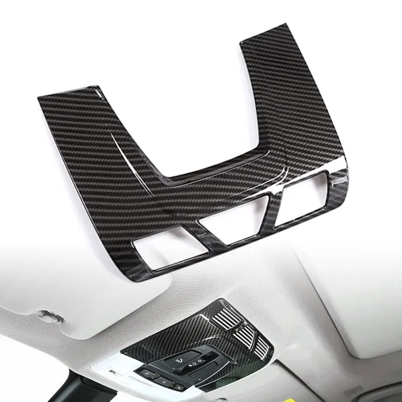 Car Interior Front Reading Light Cover For BMW F48 F15 F16 F30 F34 F45 F46 X1 X2 F47 X5 X6 Carbon Fiber Plastic frame stickers