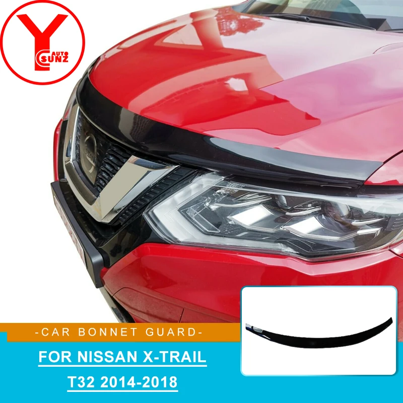 Front Hoop Scoop Cover For Nissan X-trail Xtrail 2014 2015 2016 2017 2018 Bug Shield Hood Guard Bonnet Protector Car Accessories car umbrella shade