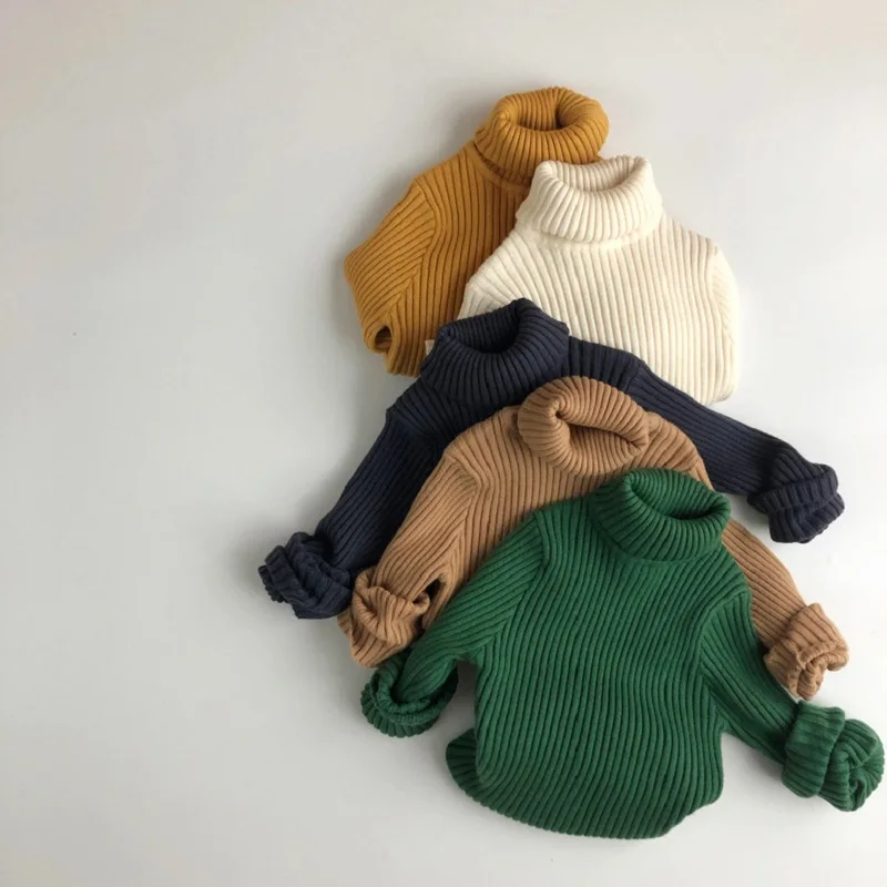 Autumn winter Pullover Sweater fashion Pullover new year christmas new boys and girls high neck knitted pullover top