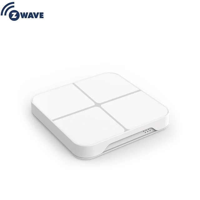 $42.78 Haozee Smart Home Z-Wave Plus Wireless Wall Switch 4 Button 16 Scene Remote Control EU 868.4MHZ ZWAVE