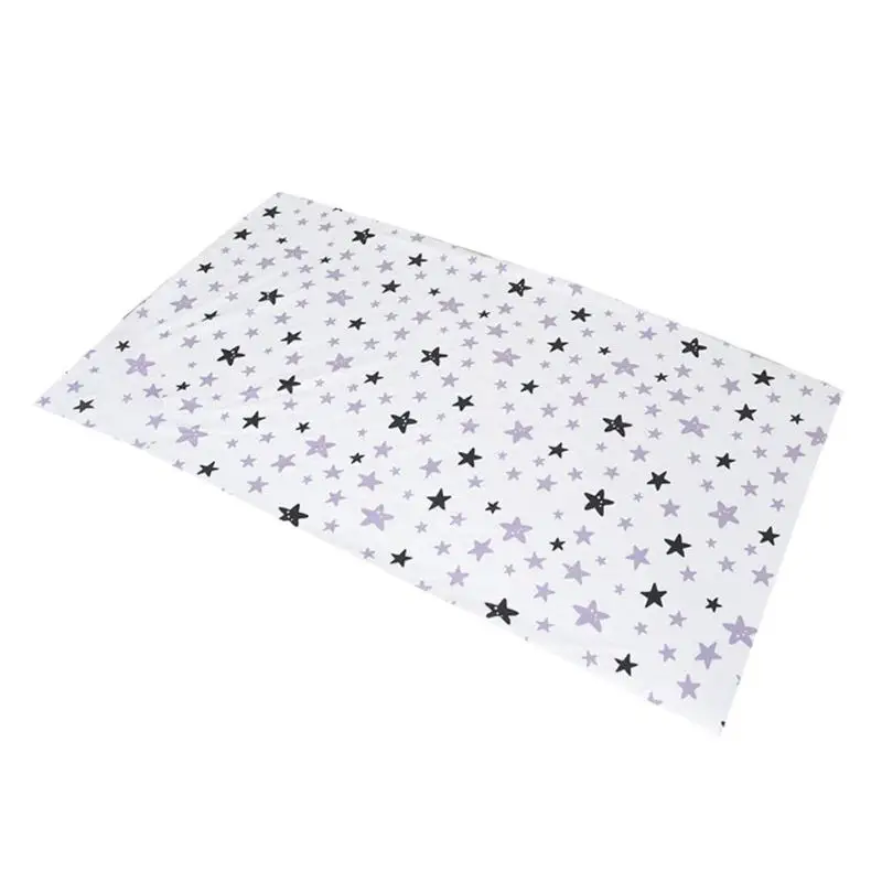 White 110x60cm Хлопковое покрывало для детской кроватки, простыня, мягкий дышащий постельный коврик для младенцев - Цвет: White 110x60cm