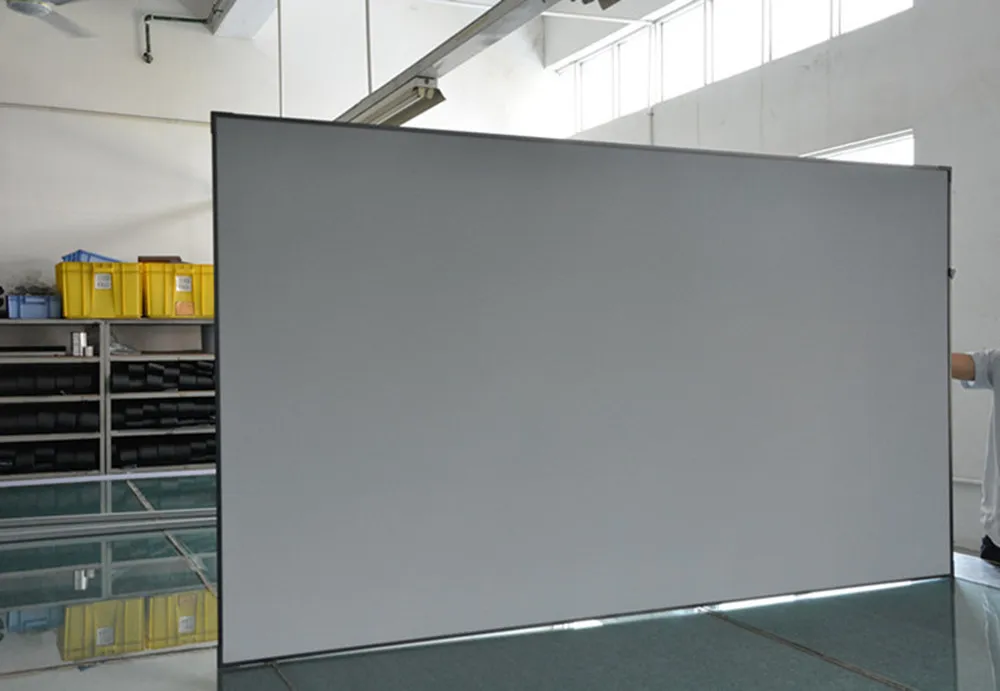 16:9, окружающий свет, отвергающий фиксированную рамку края Бесплатный проекционный проектор экран для проектора Усть