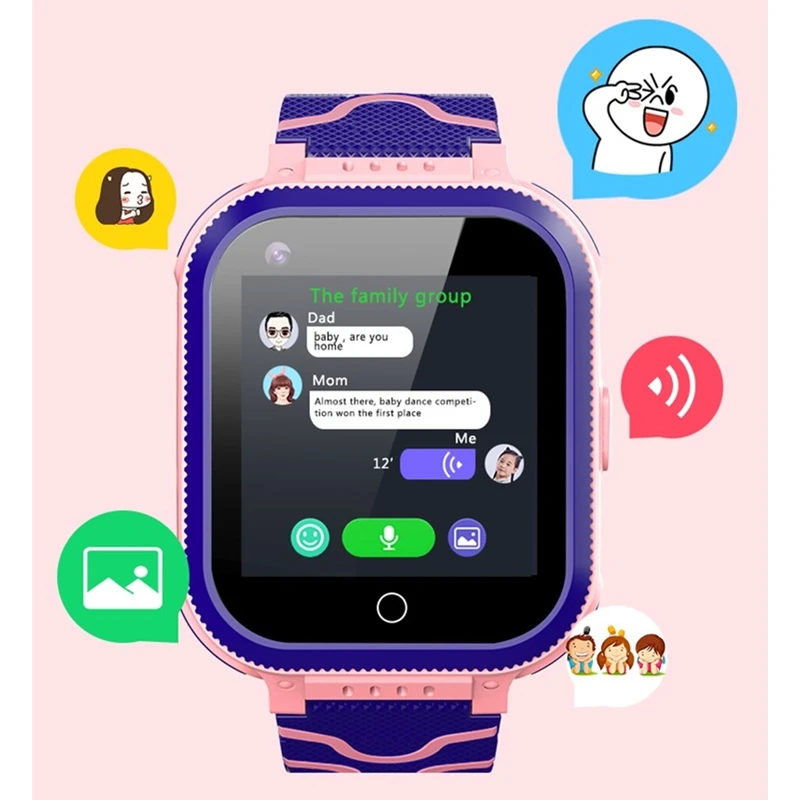  Children 4G watch remote monitoring video chat waterproof camera SIM card SMS GPS Positioning track