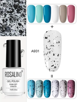 

ROSALIND Eggshell Primer Gel Varnish Soak Off Gel Nail Polish Neon Powder Integrate Bright For Nail Art Design LED/UV Lamp