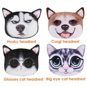 

Cartoon Car Pillow Auto Headrest Seat Neck Pillow 3D Animal Car Styling Neck Rest Cushion Head Neck Support Pad Car Accessories