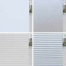 60X100 см оконная пленка матовая полосатая Электростатическая стеклянная пленка из фольги венецианские офисные белые жалюзи непрозрачная оконная наклейка