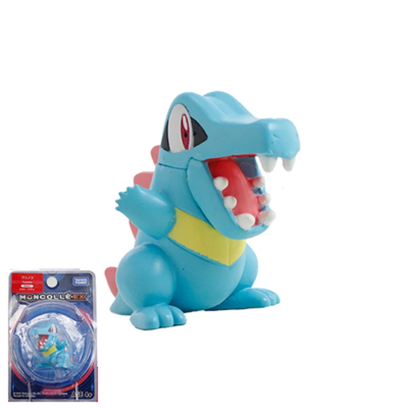 Takara Tomy подлинный Покемон чармандер белка Mimikyu Raichu Mudkip Oshawott Пикачу snorlax 4 см коллекция игрушка фигурка подарки - Цвет: 6 totodile