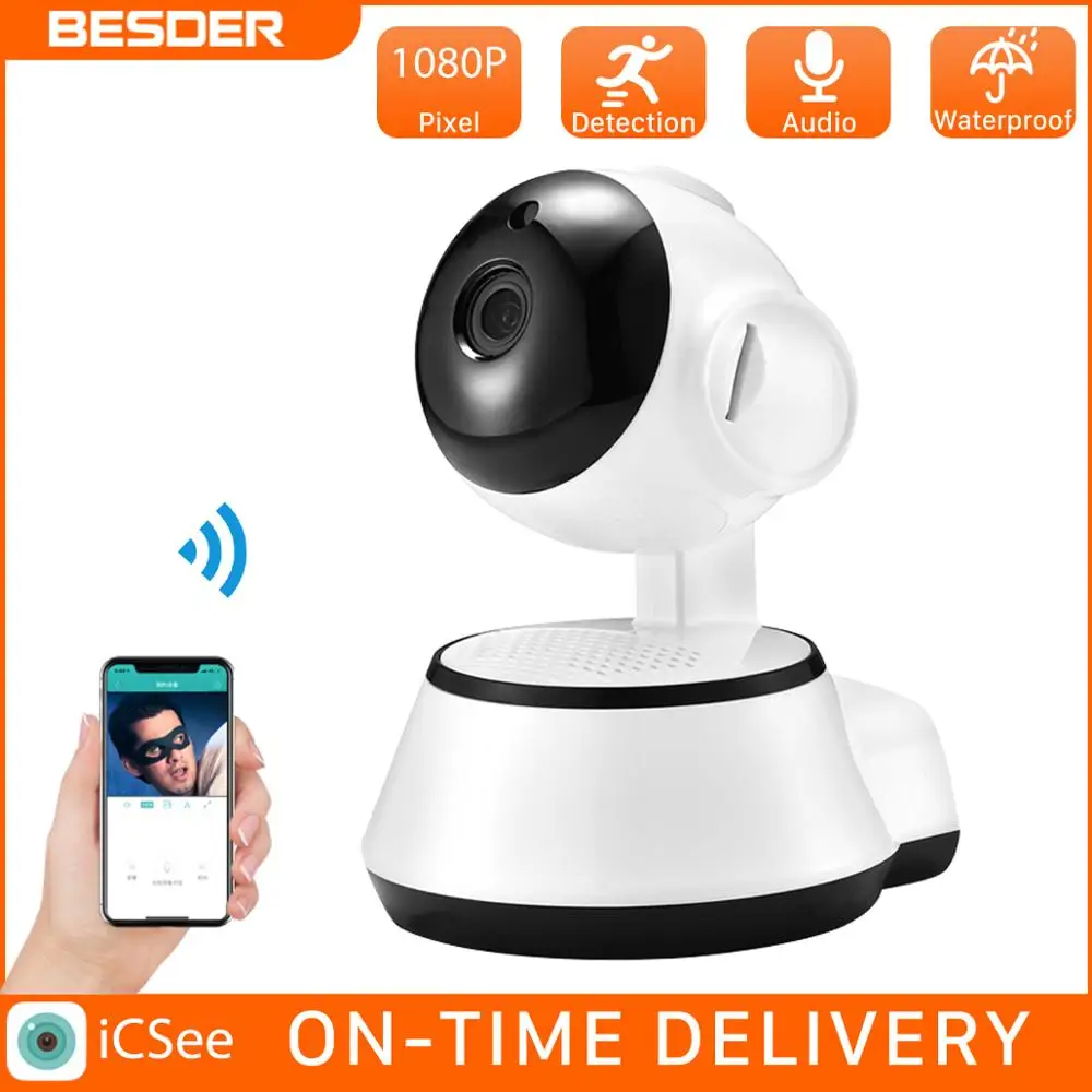Умная ip камера BESDER 1080P Wi Fi панорамирование/наклон HD МП для помещения детей