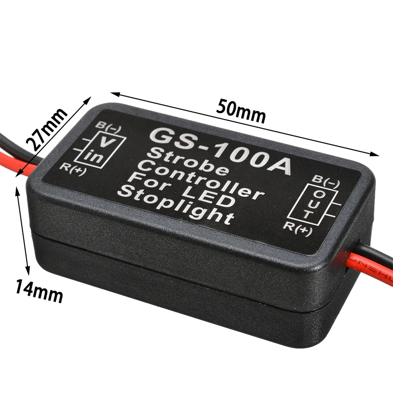 MAYITR 2Pcs GS-100A Car LED Brake Stop Light Strobe Flash Controller Box Module Car Styling Car Light Accessories