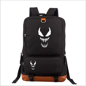 

Venom Antihero Film Backpack Women Men Canvas Backpack Superhero Printed School Bags Boys Girls Casual Travel Rucksack