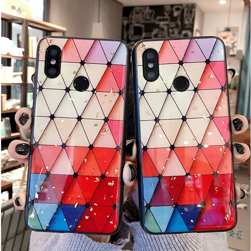 

Retro Gold Sequin TPU Case Cover For Xiaomi Redmi 7 7A note 7 note 5 note 6 note 4 4A 4X 5A S2 Redmigo k20 pro phone case fundas