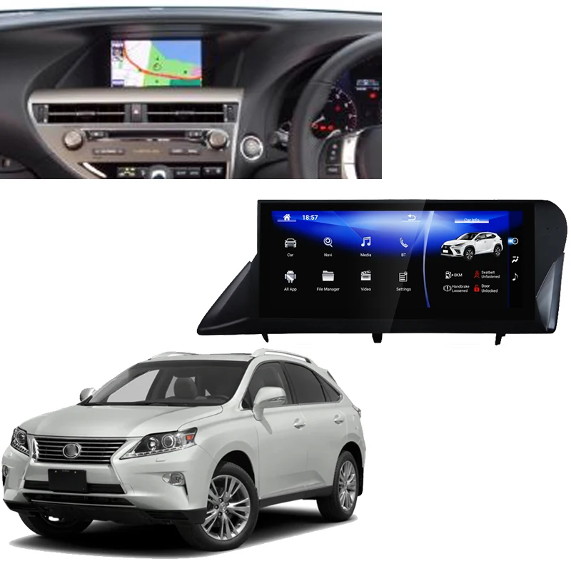 LiisLee Car Multimedia Player GPS Audio Radio For Lexus RX RX450h RX350L AL20 2015~2019 CarPlay Android upgrade HD Display NAVI