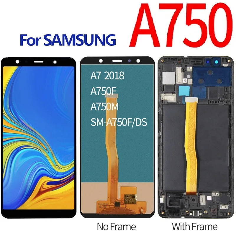 ЖК-дисплей для Samsung Galaxy A7 2018 A750F A750FN A750G дисплей с сенсорным экраном и дигитайзером