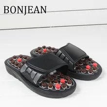 Bonjean/ г. Летние шлепанцы для массажа акупунктурные сандалии для мужчин акупрессур Терапия Медицинская вращающаяся Массажная обувь BJ1819