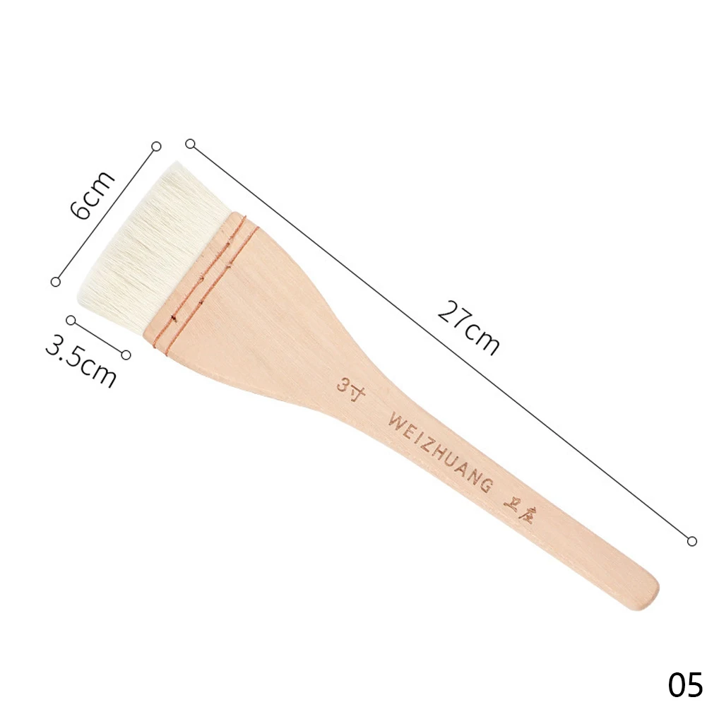 Flat Paddle Paint Brush - Long Handle 1-4 Inch for Oil  Acrylic Painting