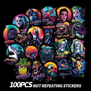 

50/100pcs Black Storm Graffiti Character Image Stickers Princess For Car Laptop Skateboard Motorcycle Trolley Cartoon Sticker