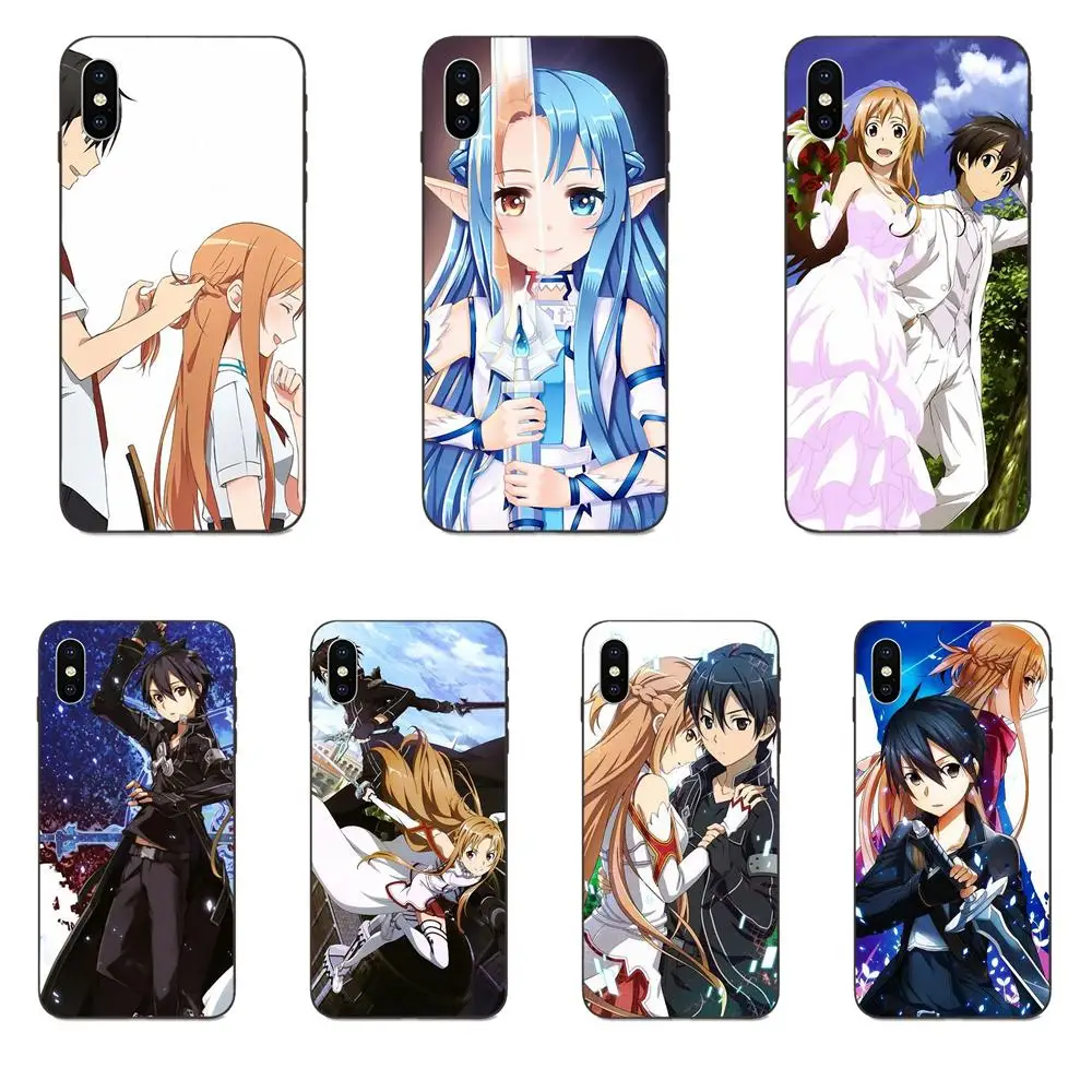 Обувь для вечеринки в Стиле косплей Sword Art Online Кирито Асуна задняя крышка Galaxy A8 A9