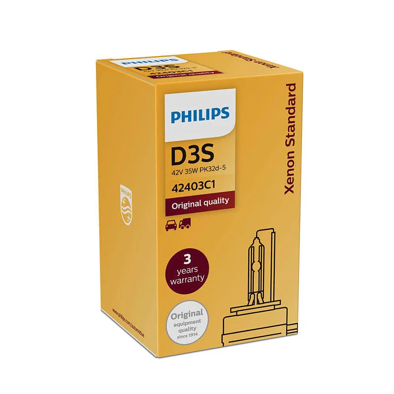 Philips D3S ксенон стандарт 42403C1 35 Вт ксенон HID фары автомобиля лампы Авто HL луч ECE OEM качество, 1X