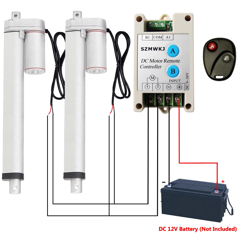2PCS High Speed 12/" Linear Actuators W// Remote Control Heavy Duty 14mm//s 220lbs