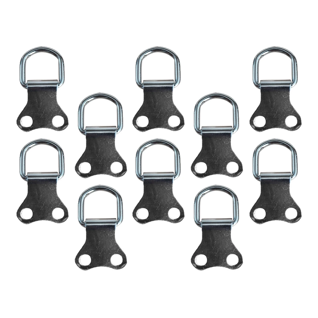 10pcs Heavy Duty D Ring Picture Hangers Double Hole Photo Frame Hanging Hook