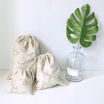

3pcs/set Handmade Cotton Linen Storage Package Bag Drawstring Bag Small Coin Purse Women Small Cloth Bag Christmas Gift Pouch