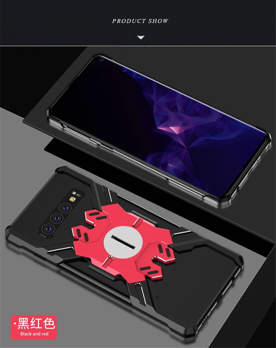 Для samsung Galaxy S10 Plus S10e чехол с тяжелой пылью Алюминиевый металлический чехол для samsung Note 8 9 10 S9 Plus A9 Hero защитный чехол