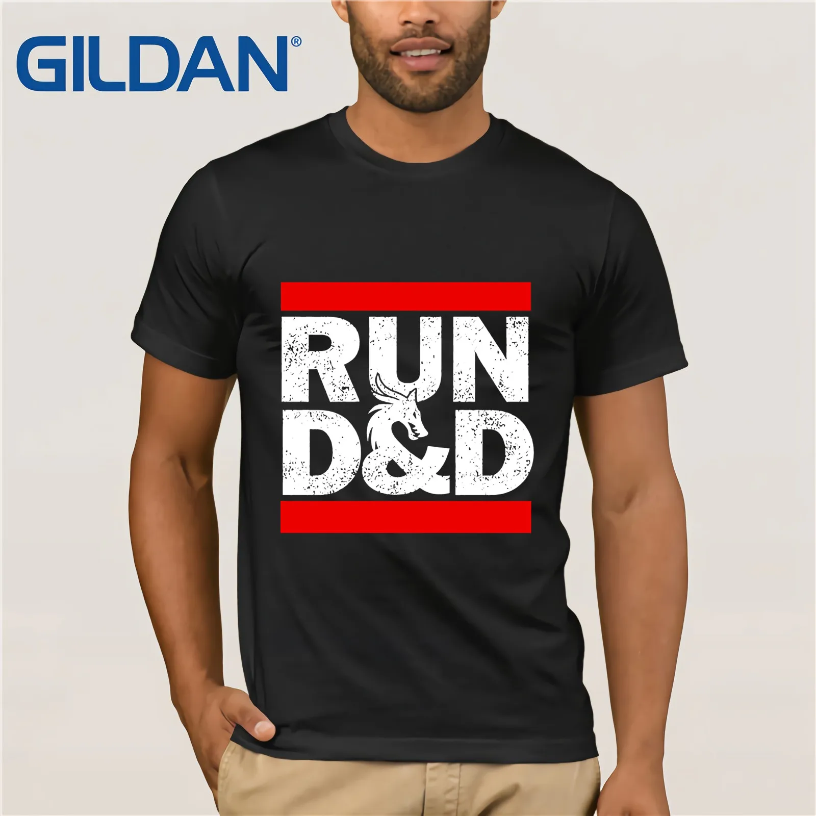 Run Dnd игра в подземелье настольная Rpg Летняя мужская футболка с коротким рукавом винтажная хлопковая Футболка с круглым вырезом и круглым вырезом топы для мужчин топы