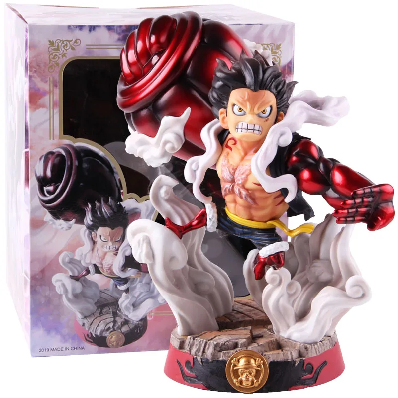 One piece gear 4 Луффи Обезьяна D Луффи Шестерня большой пистолет ПВХ фигурка Коллекционная модель игрушки - Цвет: with colorful box