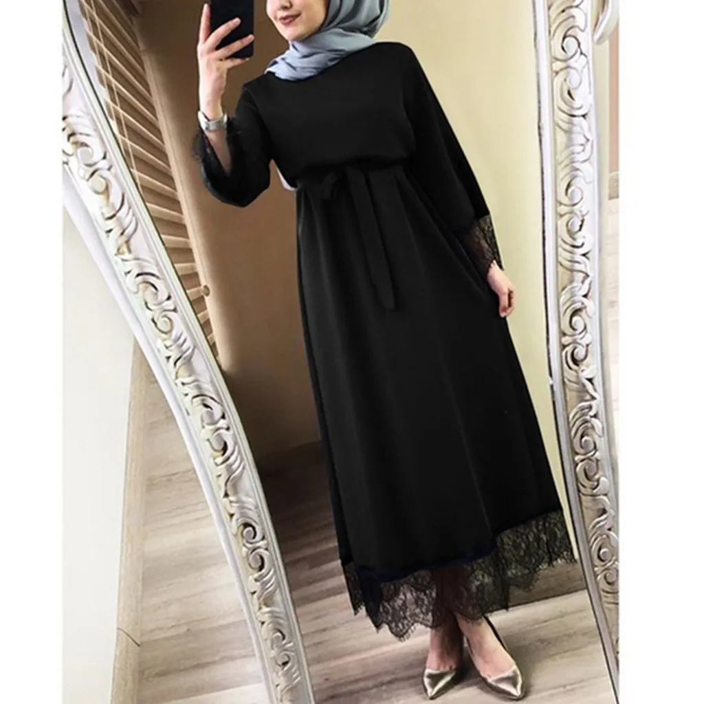 Женское мусульманское платье абайя Дубай Рамадан мусульманский кафтан платье турецкая исламская одежда марокканский кафтан абайя s Ropa Arabe Mujer