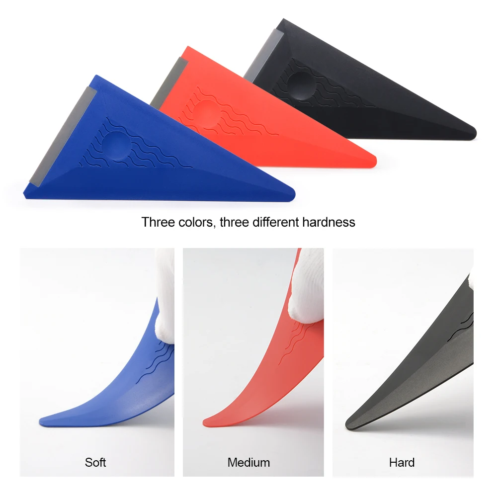 Window Tints Silicone Squeegee Carbon Fiber Vinyl Film Wrapping Car Plastic Scraper Household Glass Sticker Remover Tools