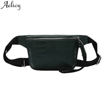 

Aelicy crossbody Bags Women Leather Crocodile Waist Bags girls chest bag elegant Pack for Female Travel Belt Purse drop ship NEW