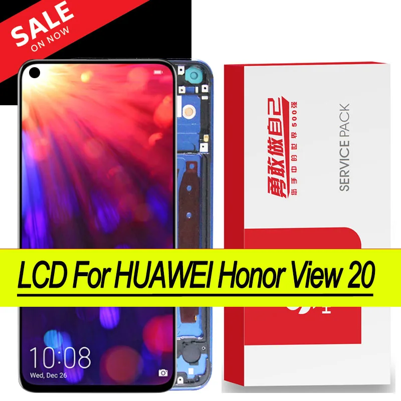 ЖК-дисплей с рамкой для Huawei Honor View 20 / V20 оригинальный дигитайзером сенсорного
