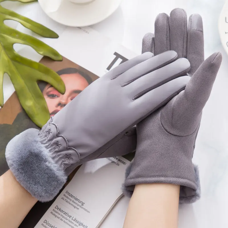 12 Новые зимние женские перчатки Guantes Rekawiczki Luvas модные удобные уличные спортивные теплые женские перчатки Luva зимние варежки - Цвет: 12