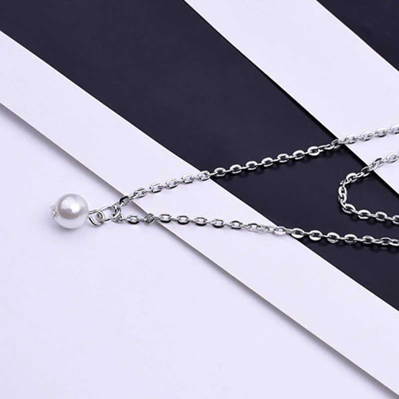 Sweet Simple Double Layer Pearl Collarbone Necklace Charming Women’s Choker Chain Pendant Female Fashion New Year Jewelry Gifts