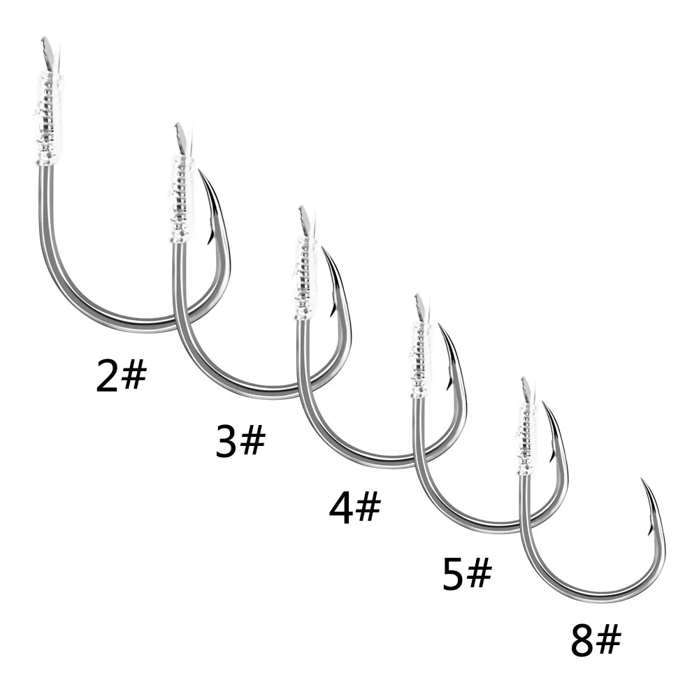 Крючки из высокоуглеродистой стали 10 шт. 2#-8# серия рыболовных крючков с леской для ловли карпа рыболовные Крючки Аксессуары Pesca