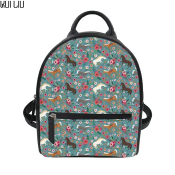 

Customized Cartoon Pink Horse Small Backpack Stylish PU Leather Female Backpack Teen Girl School Bagpack Daily Use Daypack