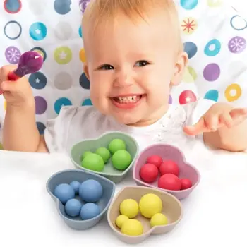 

1Set Baby Wooden Practice Chopsticks Toys Mathematics Enlightenment for Kids Clip Ball Child Math Toys for Children Birthday Gif
