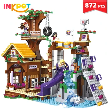 

872pcs Building Blocks Adventure Camp Tree House Emma Mia Figure Model Bricks Toy Hobbies for Girl Children