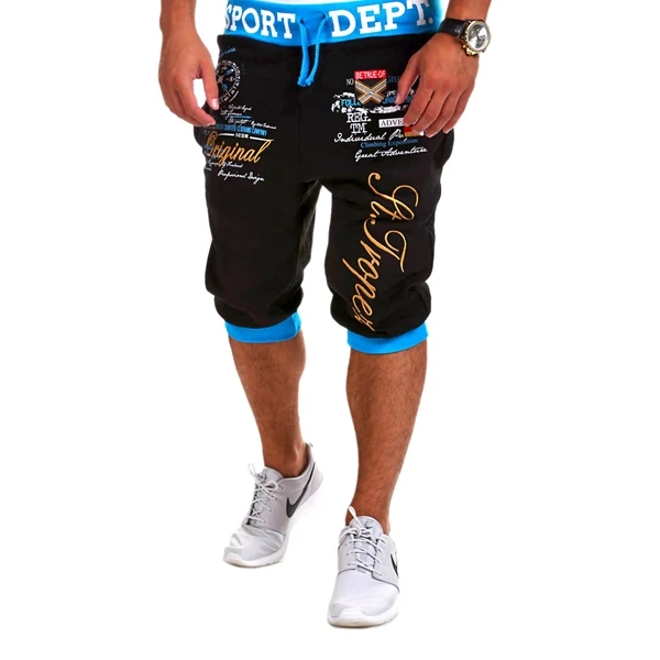 Men Baggy Jogger Shorts Casual Harem Short Slacks Shorts Cotton Gyms Short Trouser Men Italian Printed Design Fitness Sweatpants Men Baggy Jogger Shorts Casual Harem Short Slacks Shorts Cotton Gyms Short Trouser Men Italian Printed Design Fitness Sweatpants