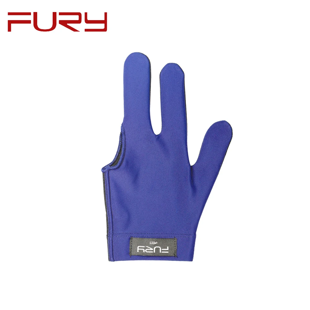 Кий для пула Fury перчатки для снукера черный синий 2 варианта три пальца Нескользящие дышащие хлопковые перчатки для бильярда аксессуары