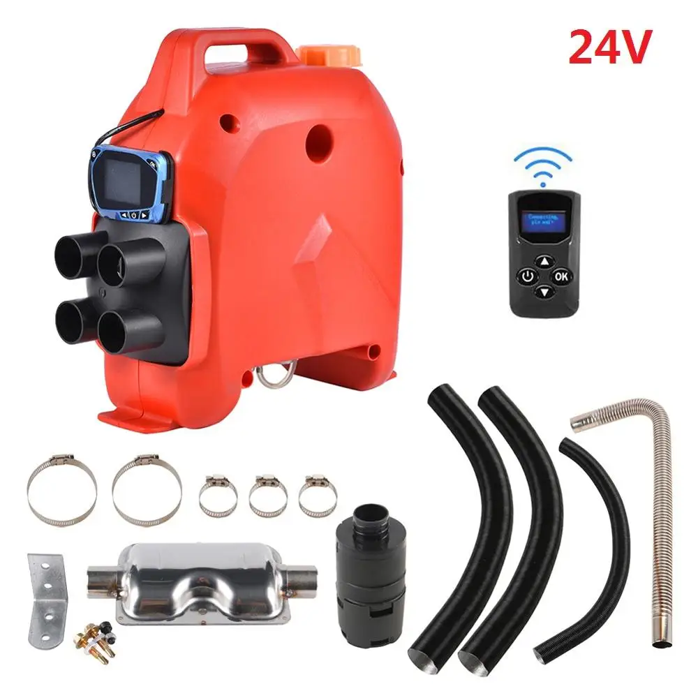 24V four holes Автомобильный парковочный обогреватель 12 V/24 V 5KW Защита окружающей среды дружелюбный дизелей нагреватель универсальный для грузовых автомобилей Vans хранения Батарея автомобили - Название цвета: 24V four holes
