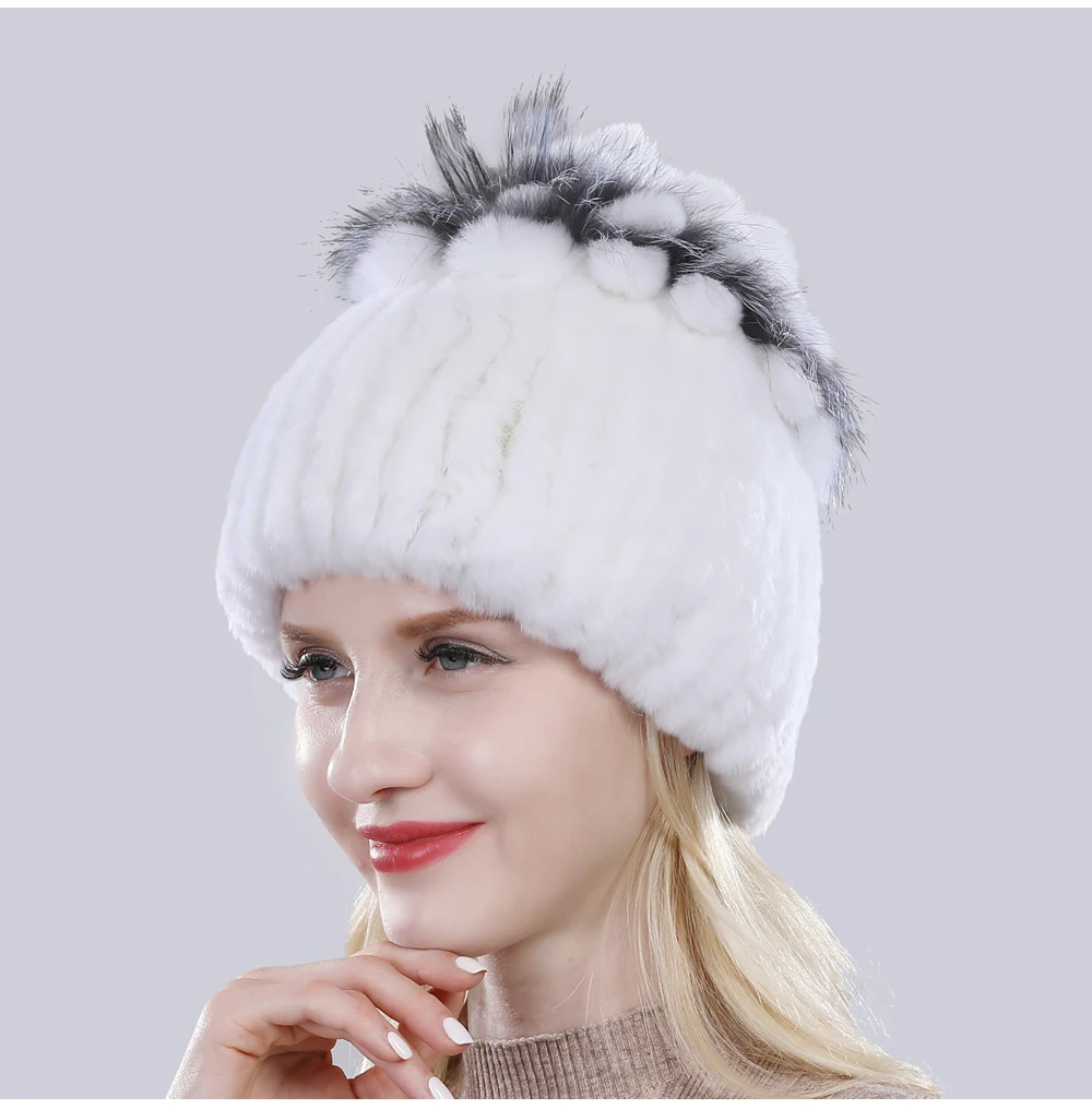 Горячая Распродажа, модная женская меховая шапка, Зимний натуральный настоящий мех кролика, шапка, шарф, люкс качество, женская натуральная меховая шапка, глушитель