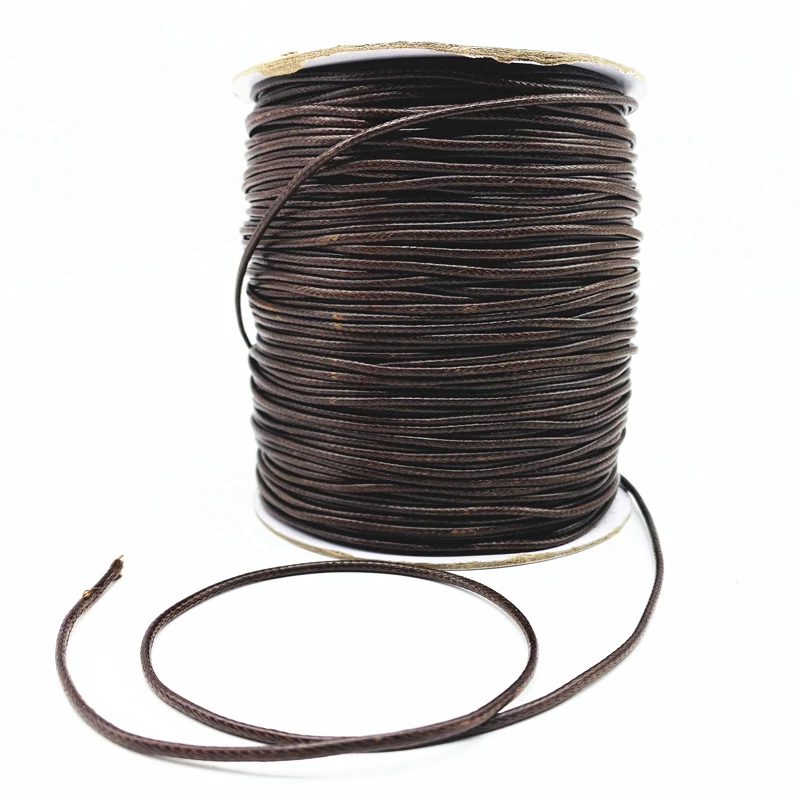 Description Picture 4 of item0.5mm/0.8mm/1mm/1.5mm/2mm Waxed Cotton Cord Rope Waxed Thread Cord String Strap Necklace Rope For Jewelry Making