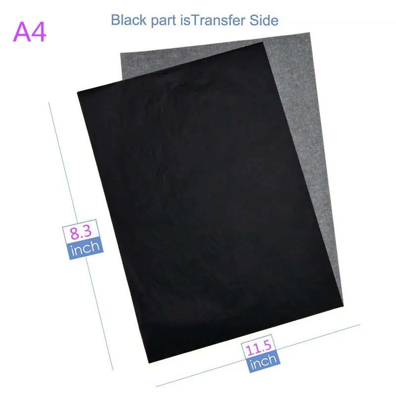 Carbon Paper A4 10Pcs/Set Black/Blue Painting Tracing Paper Graphite Painting Reusable Double Sided