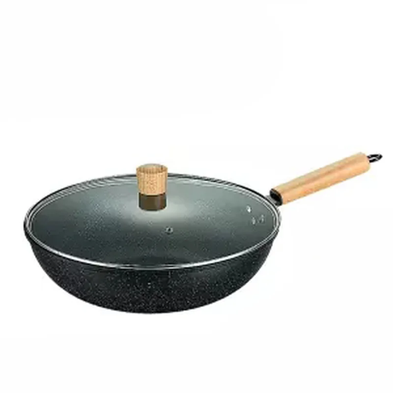 Wok антипригарная сковорода без дыма газовая плита Универсальная кухонная